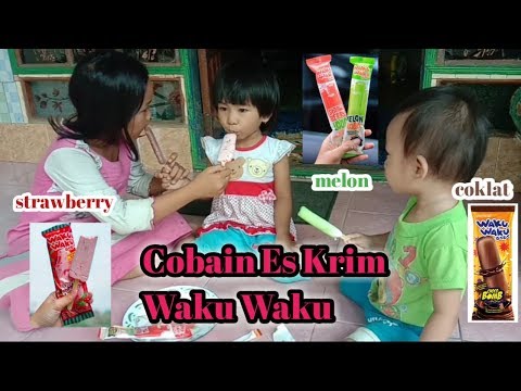 Makan Es Krim Waku waku | Coklat, melon, strawberry (Part 2)
