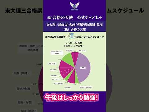 【2人目】東大理三合格者の夏休みの1日の計画 ｜東大理三合格講師30名超「専属契約講師」集団（株）合格の天使 #受験#勉強計画#東大理三#医学部#受験対策