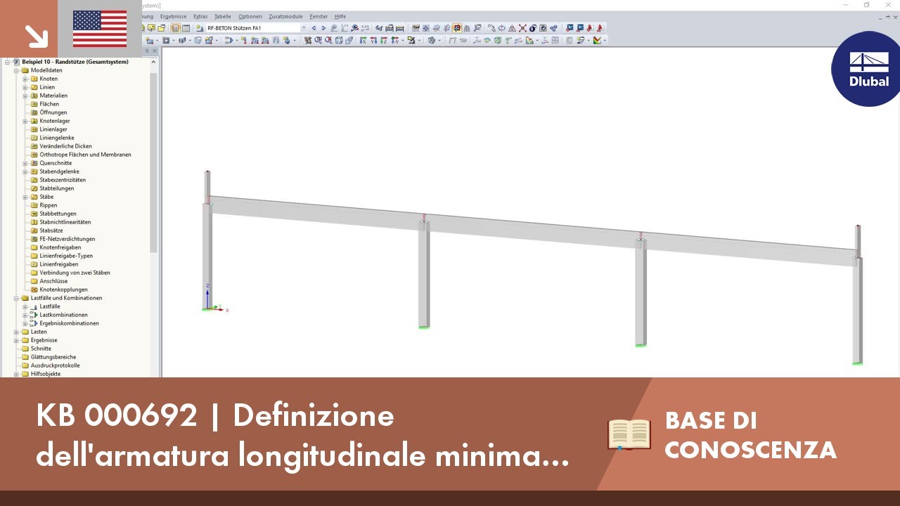 KB 000692 | Definizione di armatura longitudinale minima per colonne in cemento armato