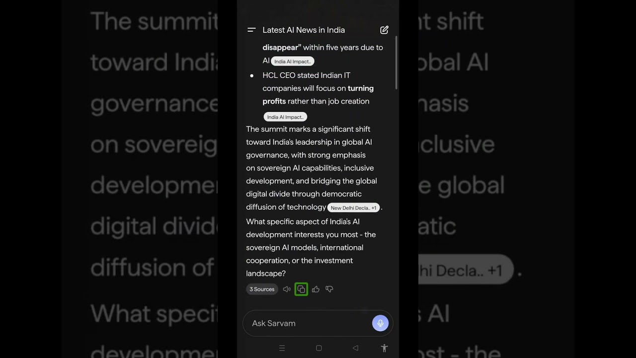 Sarvam AIthe Indian artificial intelligence for blind chat regional languages power of Indian AI 
