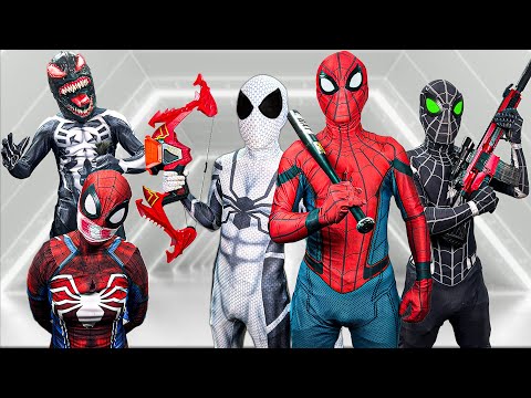 TEAM SPIDER-MAN vs ALIEN SUPERHERO | MANSION BATTLE ( Epic Live Action )