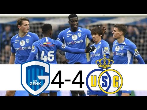 KRC Genk vs Union Saint-Gilloise 4-4 highlights And All Goals 13/01/2021