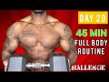 Full Body Home Workout with Dumbbells (Muscle Gain and Strength) - 4 WEEK TRANSFORMATION CHALLENGE