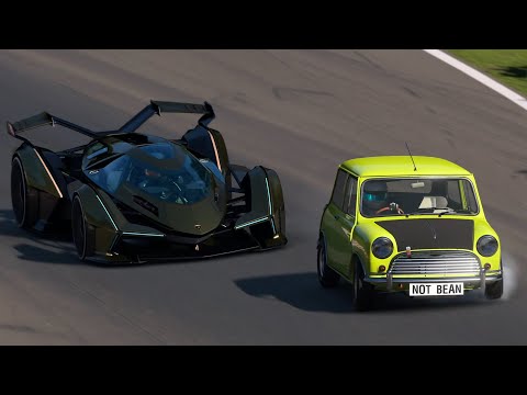 Thumbnail for Mini Cooper S 1965 Mr. Bean vs Lambo V12 Vision Gran Turismo at Nurburgring Nordschleife Track Day by Vision Gran Turismo