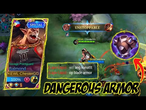 WHEN TOP 1 GLOBAL BALMOND TRY DANGEROUS BLADE ARMOR BUILD🔥 | (MUST WATCH✓) - MLBB