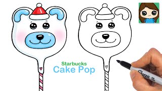 How to Draw a Cake Pop | Starbuck Winter Holiday Polar Bear