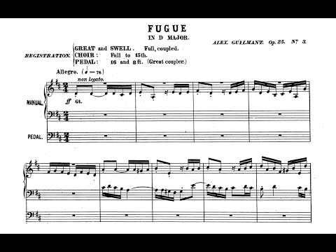 Guilmant: Fuge D-Dur op. 25 Nr. 3