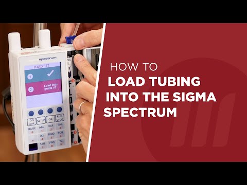 How to Open Sigma Spectrum IV Pump & Load Tubing