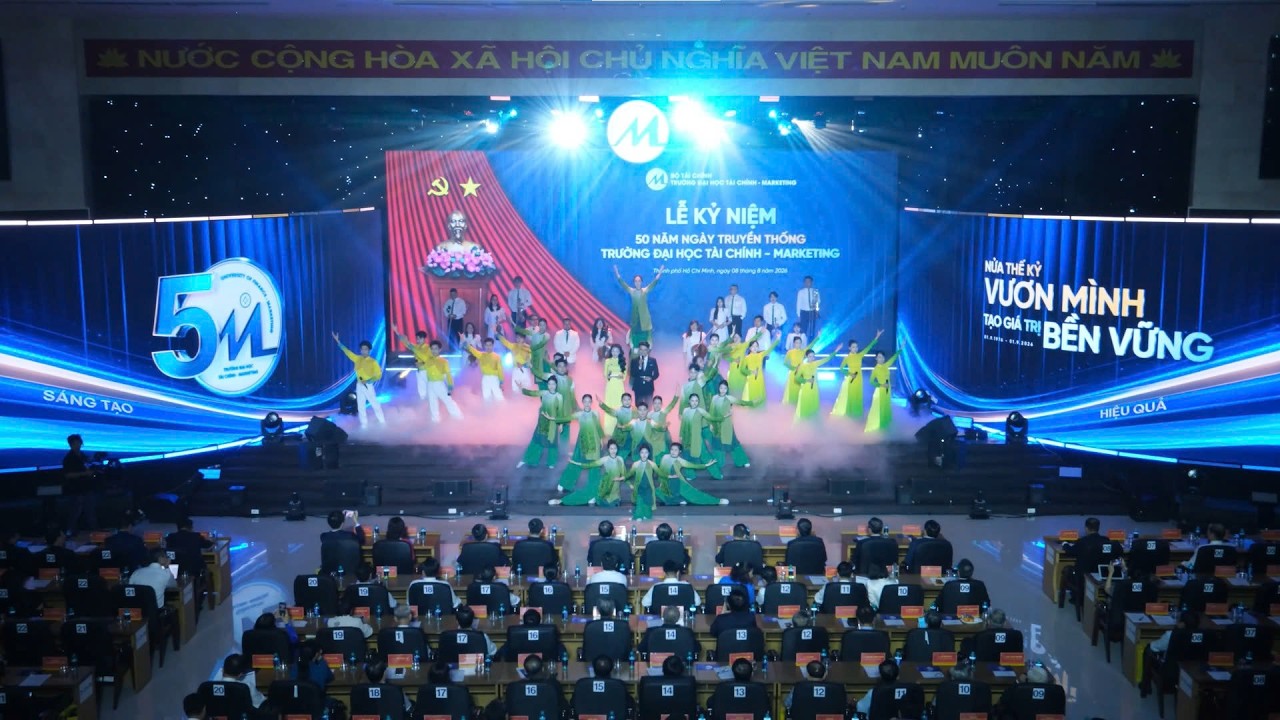  [Trực tiếp] Đại lễ kỷ niệm 50 năm Ngày truyền thống Trường Đại học Tài chính - Marketing