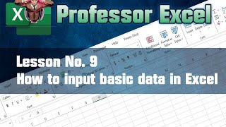 Download the video "Lesson no. 9 - How to input Basic Data in Microsoft Excel"