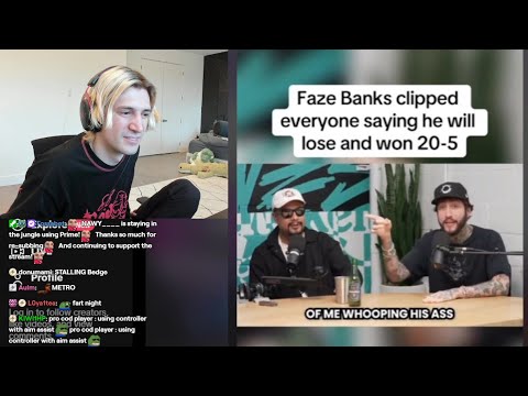xQc reacts to Faze Banks Destroying Nadeshot 20-5 TikTok Edit