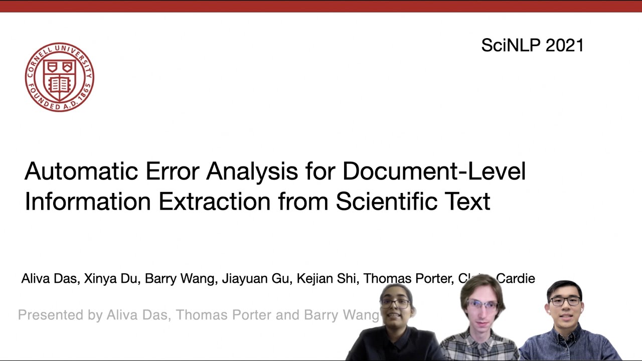 Automatic Error Analysis for Document-level Information Extraction from Scientific Text