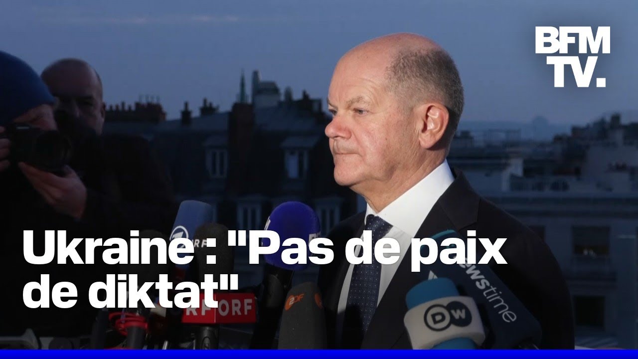 Défense européenne, Ukraine... Olaf Scholz s'exprime après la réunion à l'Élysée