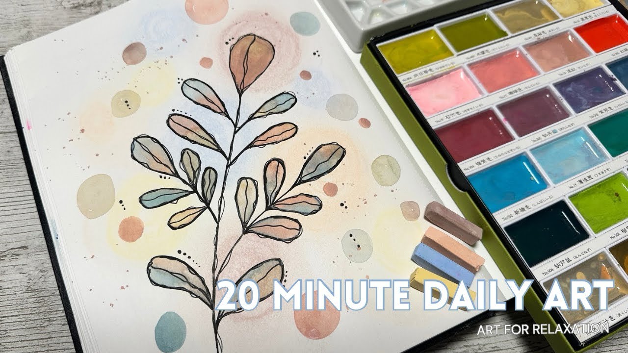 20 minute daily art ideas #6 - art for relaxation (unintentional ASMR ASMR, no talking)
