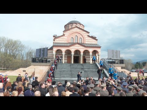Info - Osvećene spomen ploče u kripti hrama Svetog Vasilija Ostroškog u Nišu (TV KCN 24.03.2024.)