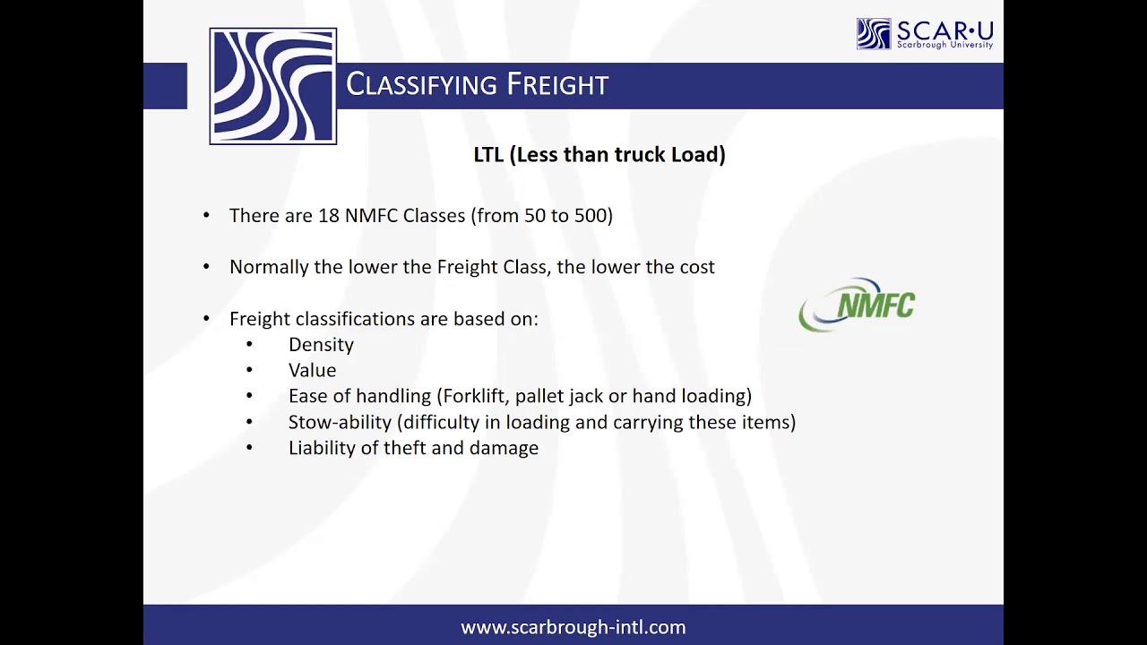 What is the NMFC classification system? More REF