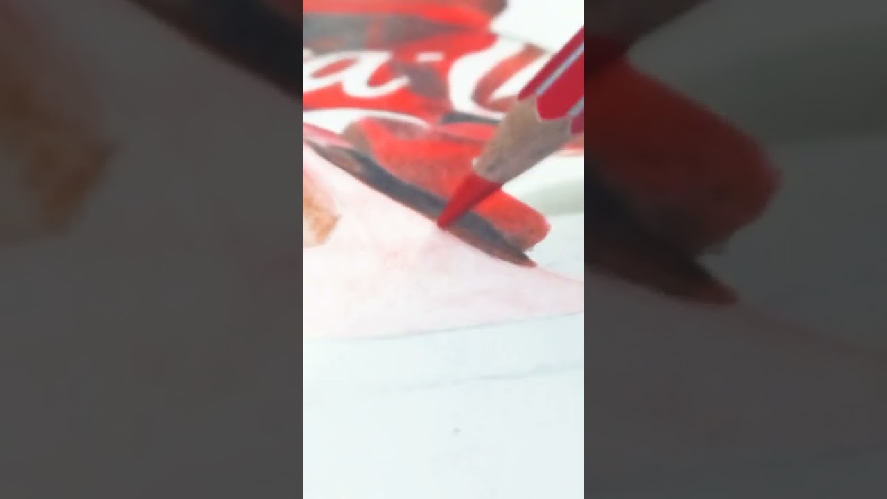 Coca Cola Realistic Can Form Color Pencil #shorts