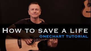 How to save a life The Fray guitar tutorial | lesson | including intro picking [free tab]