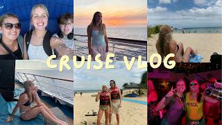 CRUISE VLOG! summer time, beach, swimming, food