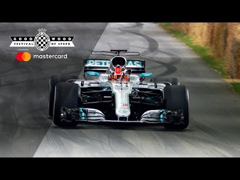 Ocon's Glorious Mercedes F1 thrashes and smokes up FOS hill