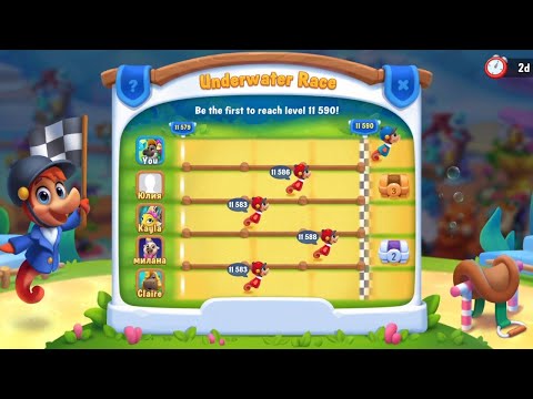 @Fishdom Win Strikes Level 11585 - 11589. Won 1st Place Underwater Race ⛵