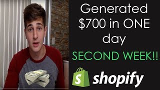 How I Made $700 in ONE day In SECOND WEEK of Shopify (At 18)