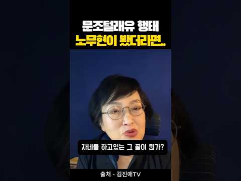 문조털래유 행태.. 노무현대통령이 봤더라면.
