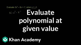 Evaluating a polynomial at a given value