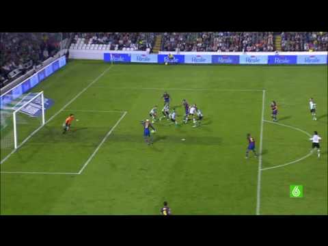 Racing Santander - F.C Barcelona 1-4 second and third goal Leo Messi , Gerard Piqué 22/09/2009 HQ