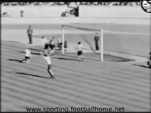ECC 1955-56. Round 1. Sporting CP - Partizan. Highlights.