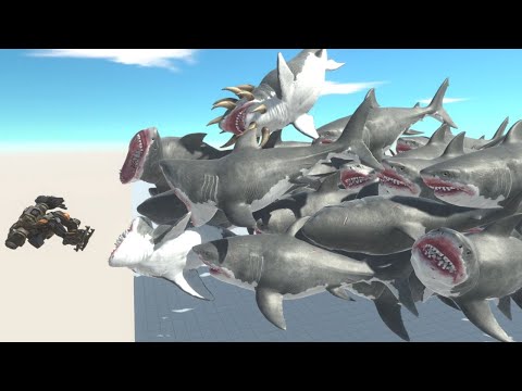 NEW UNIT B.O.S.S. vs 100 Aquatics and Giant Invertebrates Army Animal Revolt Battle Simulator