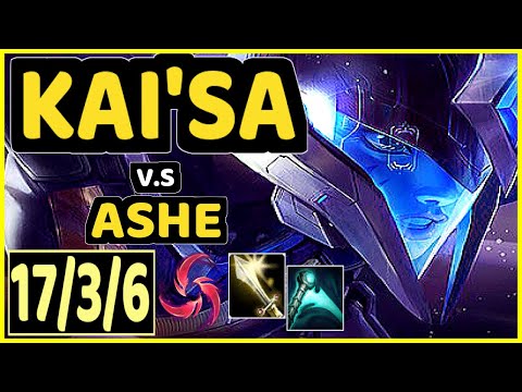 PHOTIC (KAI'SA) vs ASHE - 17/3/6 KDA BOTTOM ADC CHALLENGER GAMEPLAY - KR