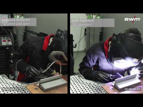tigSpeed cold wire system vs. TIG standard welding