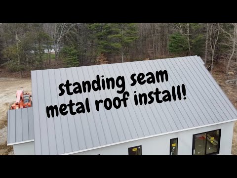 Building a House..Standing Seam Metal Roof Install