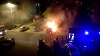 preview picture of video 'Pożar auta przy ulicy Styki w Bogatyni'
