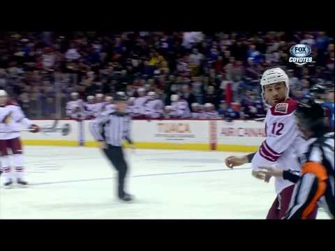 Patrick Bordeleau vs Paul Bissonnette fight Feb 11 2013 Phoenix Coyotes vs Colorado Avalanche NHL