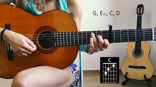 Welcome to my life - Simple Plan - Guitar Chords - Easy Tutorial - Play Along - Capo 6th