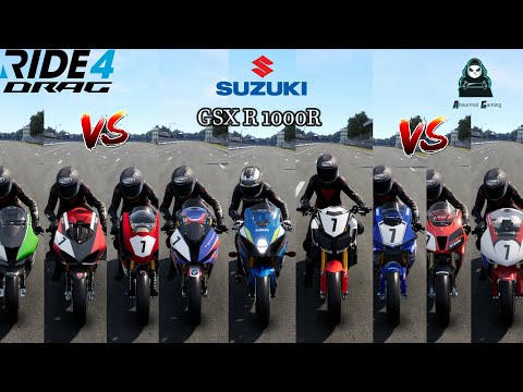 Suzuki GSXR 1000R Vs Top Racing Modified 1000CC Super Bikes | Honda Ducati Yamaha Suzuki BMW | Ride4
