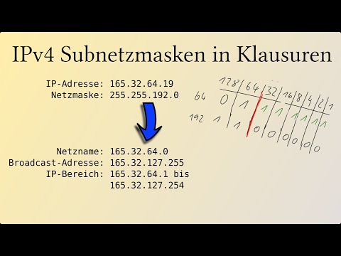 Wie rechne ich mit Subnetzmasken und IPv4 Adressen in Klausuren?