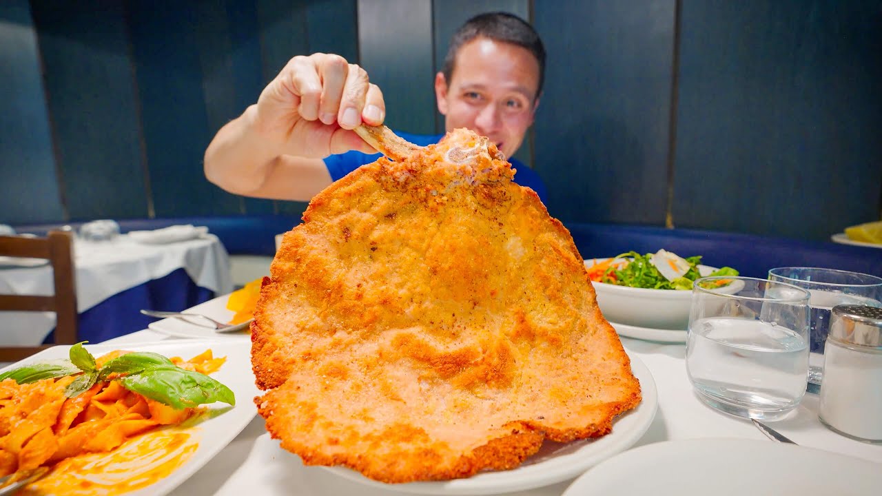 Giant “Elephant Ear” Fried Steak!! 🥩 Must-Eat Italian Food in Milan, Italy!