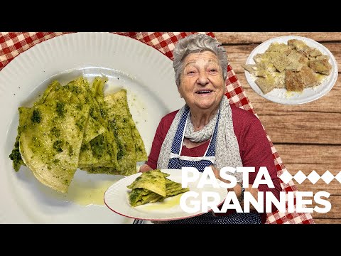 Discover testaroli! Griddled pasta served with pesto | Pasta Grannies
