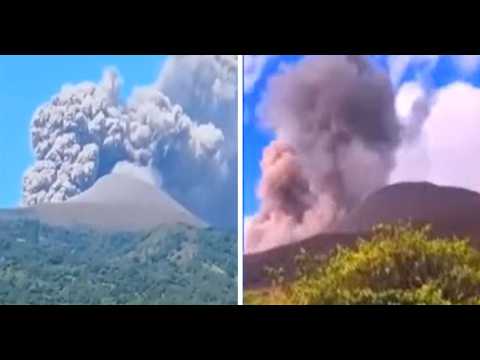 Volcán Telica continúa expulsando gases y cenizas a 350 metros