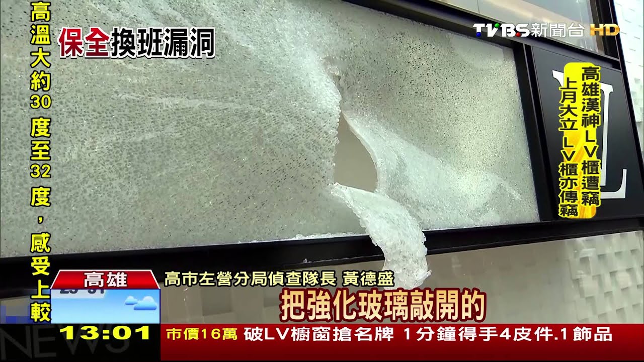 LV櫥窗無觸動警報　40米外保全難應變