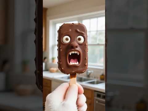 Do You Like Chocolate-Coated Ice Cream Bars? 🍫🍦 #cat #funny #cute#chocolate #cream #icecream