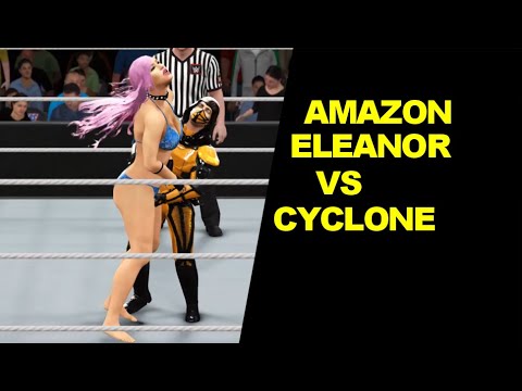 WWE 2K17 Amazon Eleanor vs Cyclone - Mixed Match