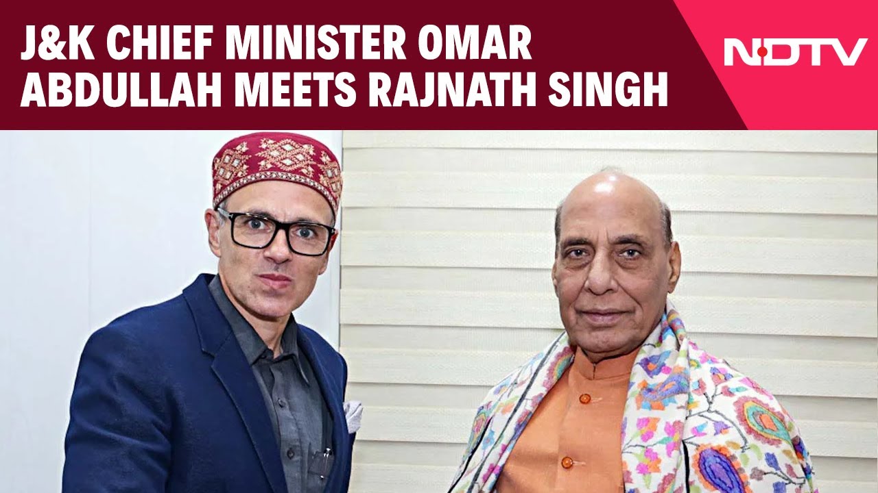 Omar Abdullah News | J&K Chief Minister Omar Abdullah Meets Rajnath Singh In Delhi