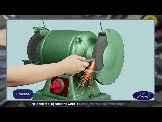 Grinding of V tools for threading of 60 - degree & check with gauge