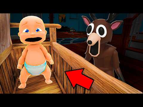 Baby and THE DEER Play Hide and Seek! (99 Nights)