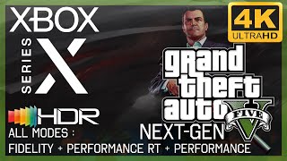 [4K/HDR] Grand Theft Auto V (GTA 5) Next-gen ALL MODES / Xbox Series X Gameplay