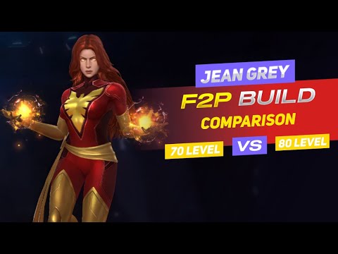 Jean Grey F2P build | knull stage 36 Comparison With Mighty Greed | MARVEL FUTURE FIGHT
